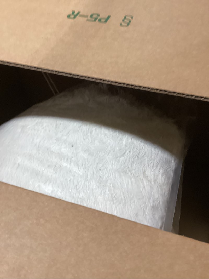 Condition photo showing As Is for ophanie tie-dyed grey&white 8x10 area rugs for living room, large shag bedroom carpet, big indoor thick soft nursery rug, fluffy carpets for boy and girls room dorm home decor aesthetic tie-dyed grey & white rectangular 8' x 10' (rectangular)