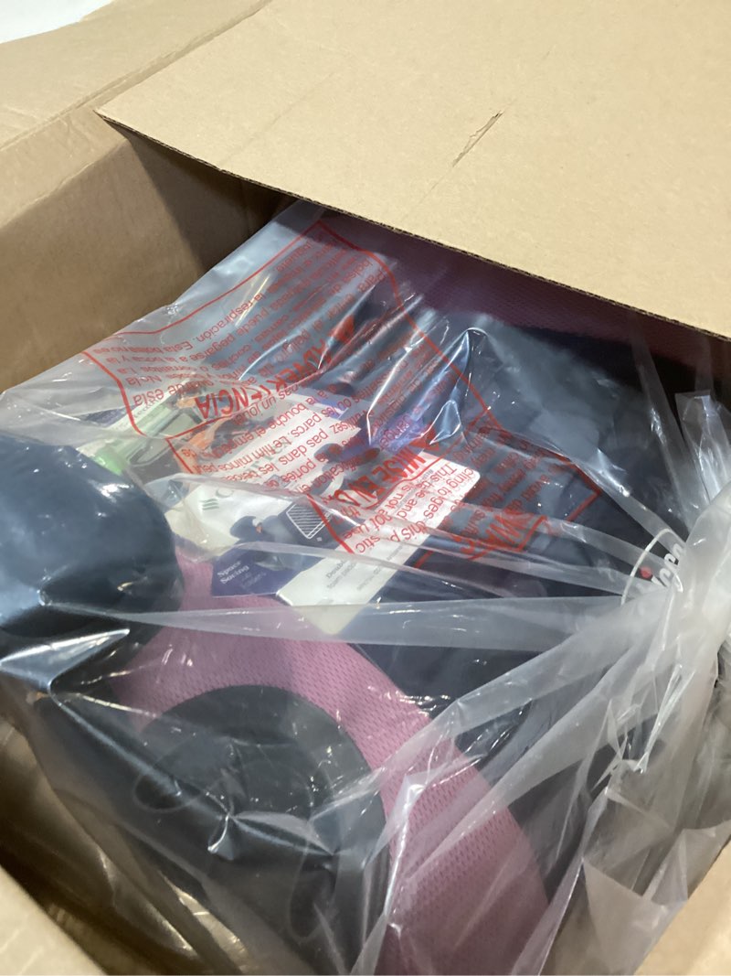 Condition photo showing New/Like New for chicco gofit cleartex backless booster car seat, travel booster seat for car, portable car booster seat for children at least 4 years old and 40-110 lbs. | orchid/navy