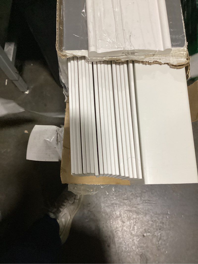 Condition photo showing Good Condition for better homes & gardens 2" cordless faux wood horizontal blinds, white, 71" w x 64" l