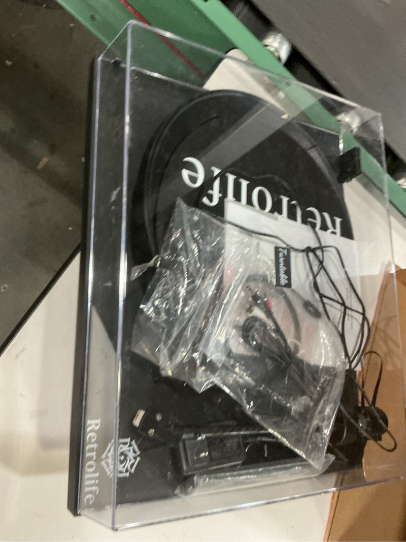 Condition photo showing As Is for Record Player Wireless Output Turntable Carbon Fiber Tonearm Vinyl Player Aluminium Platter Belt-Drive LP Turn Tables 2 Speed RPM Phono RCA Line Output AT-3600L MM Cartridge Audio Sound Pure Black