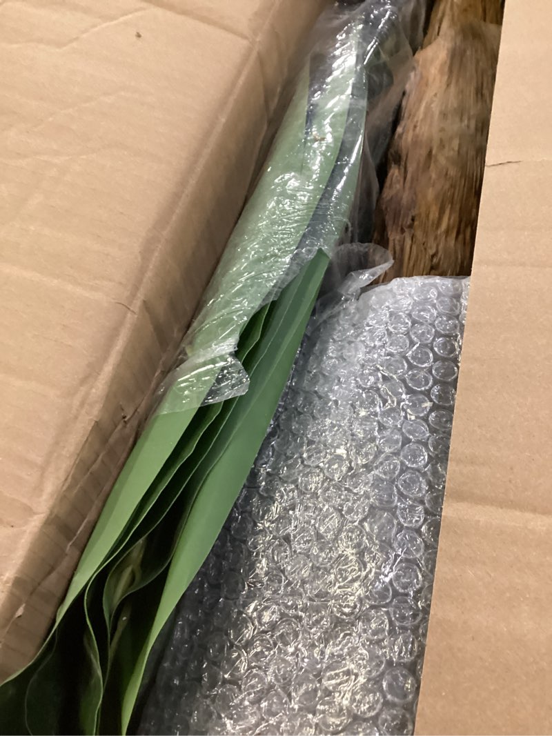 Condition photo showing Good Condition for garveehome artificial banana tree, 7 ft faux banana tree with grey planter, artificial plants with 24 faux banana leaves plant for home office decor 7ft green