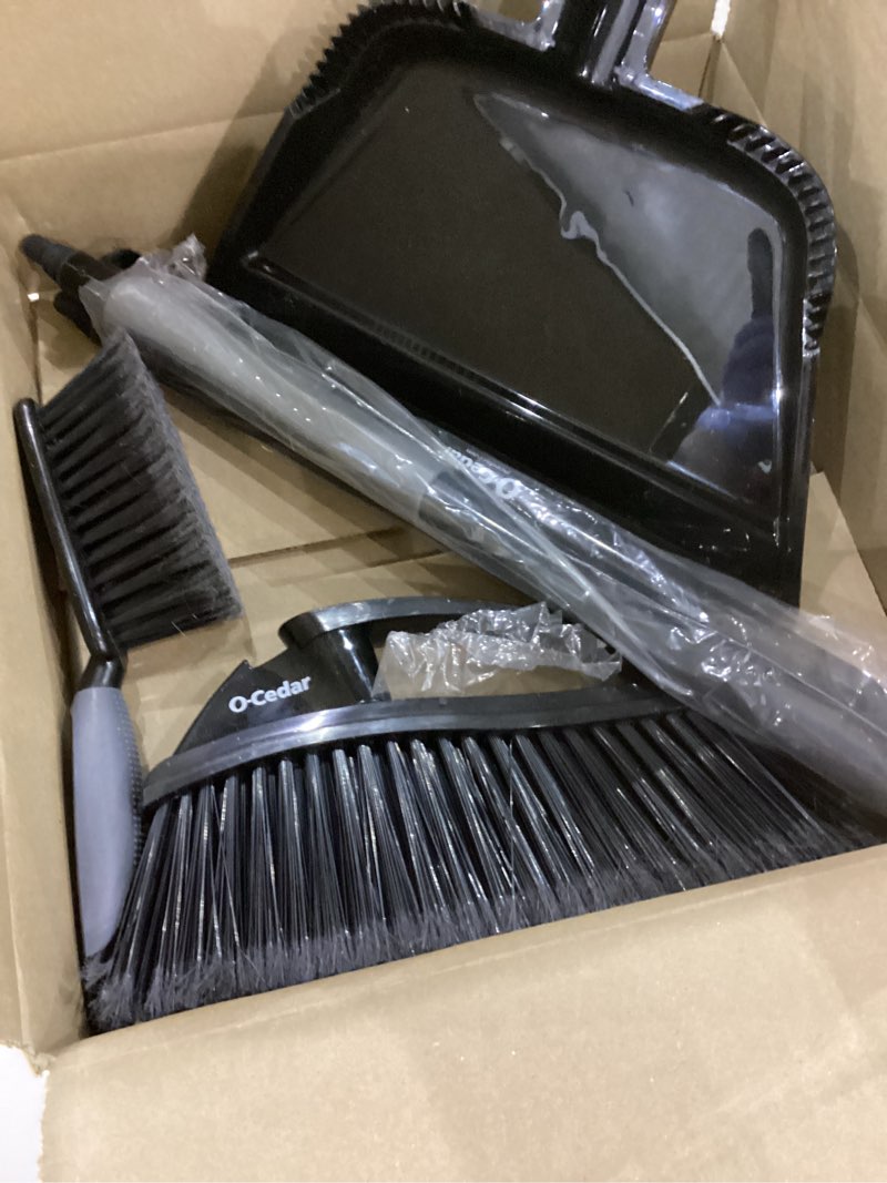 Condition photo showing Good Condition for O-Cedar Indoor & Outdoor Strong Sweep Broom & Brush Bundle | Heavy Duty Bristles Remove 99% of Dust & Dirt in One Sweep | Step-On Dust Pan | Safe for Hardwoods, Powerful on Outdoor Debris Strong Sweep Broom and Brush