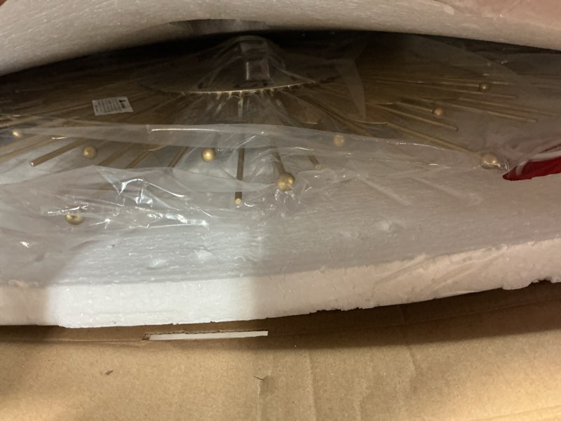 Condition photo showing New/Like New for 27" Gold Mid Century Modern Wall Clock?Battery Operated Decorative Decorative Metal Wall Clock for Living Room/Bedroom/Office/Bathroom Wall Art&Clocks 27inch