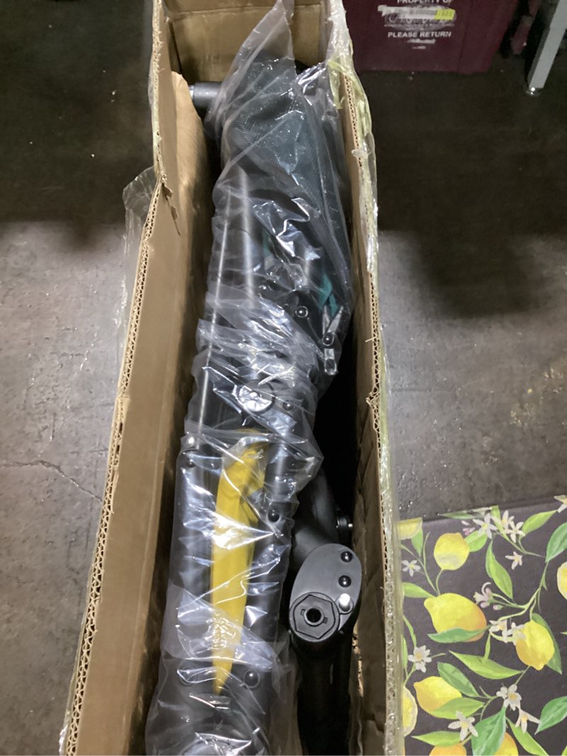 Condition photo showing As Is for petbobi dog stroller for large & medium dogs - easy fold dual entry pet stroller with one-foot brake, all terrain wagon cart with air mesh, ideal for large senior pets up to 80 lbs, green green&yellow