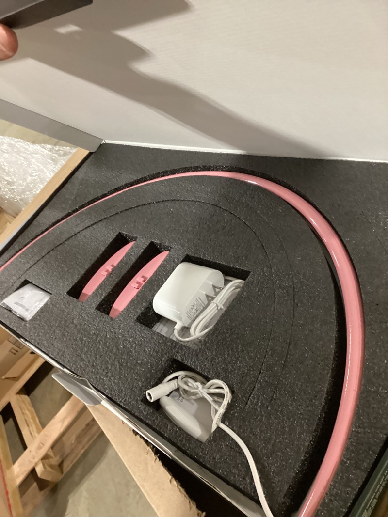 Condition photo showing As Is for Half Moon Light for Lash Tech, Flexible Lash Lamp with Phone Holder for Eyelash Nail Art Tattoos Skincare, LED Floor Lamp Esthetician Light with 5 Color Temperatures & Brightness Setting Black