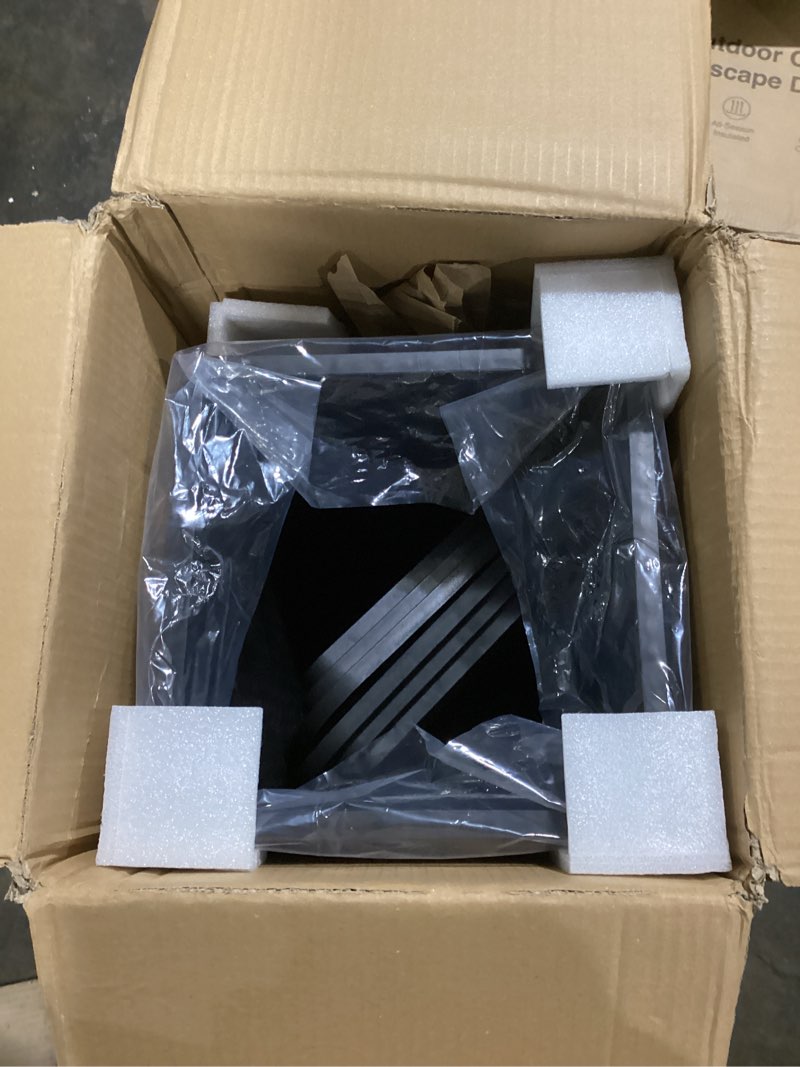 Condition photo showing Good Condition for WORTH Garden Large 28 in.Tall Planters Set of 2 for Indoor and Outdoor, Heavy Duty Plastic Black Modern Taper Flower Plant Pots with Drainage Hole and Dual-Purpose Tray for Front Porch, Patio