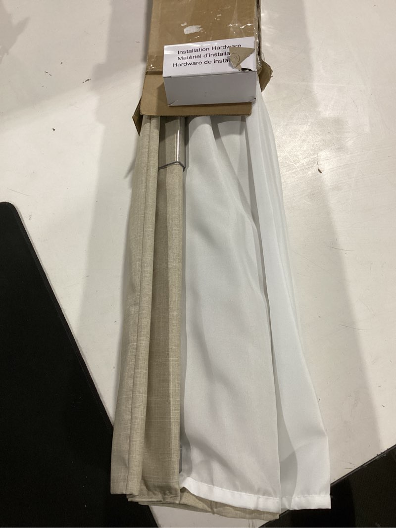 Condition photo showing Good Condition for chicology roman shades for windows , window treatments , roman shades , roman window shades , room darkening shades , window shades , 27"w x 64"h , belgian snow (privacy & light filtering) belgian snow (privacy & light filtering) 27"w x 64"h
