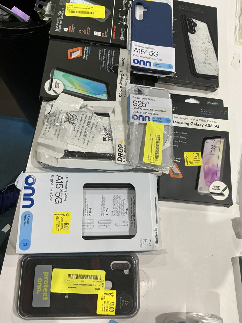 Condition photo showing As Is for assorted cellphone/tablet/laptop case covers & accessories