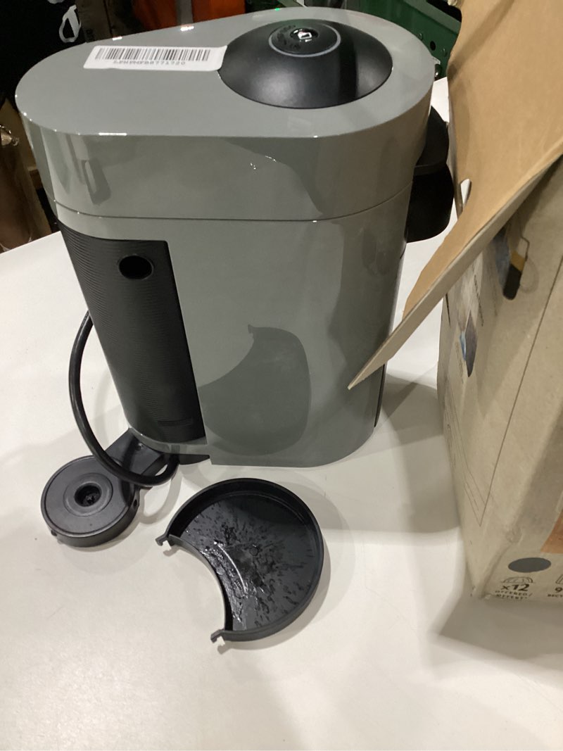 Condition photo showing As Is for de'longhi nespresso vertuo plus coffee and espresso maker by de'longhi, grey machine only gray, incomplete, not tested
