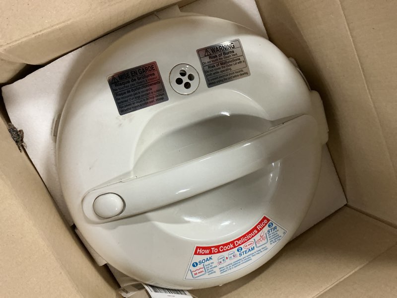 Condition photo showing As Is for zojirushi ns-rpc18fj rice cooker and warmer, 1.8-liter, tulip tulip 10-cup cooker and warmer