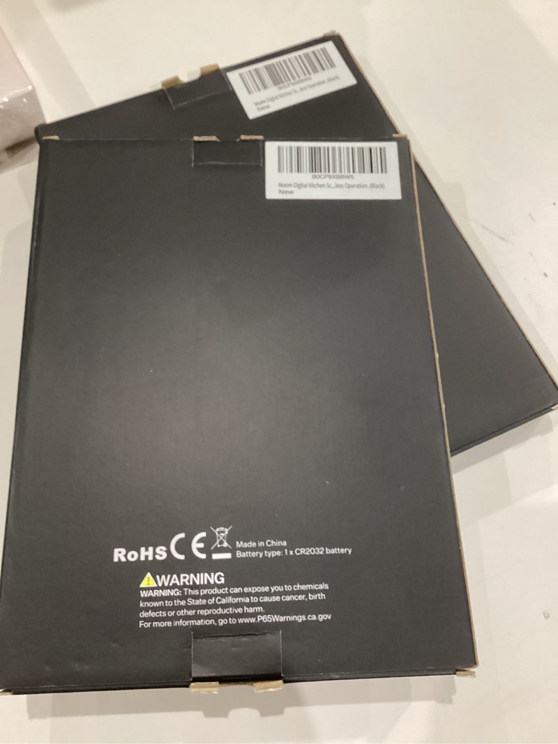 Condition photo showing Good Condition for Noom Digital Kitchen Scale: Accurate Precision, LCD Display for Clarity, Stylish Black, Blue, or Off-White. Battery Included for Seamless Operation. (Black)