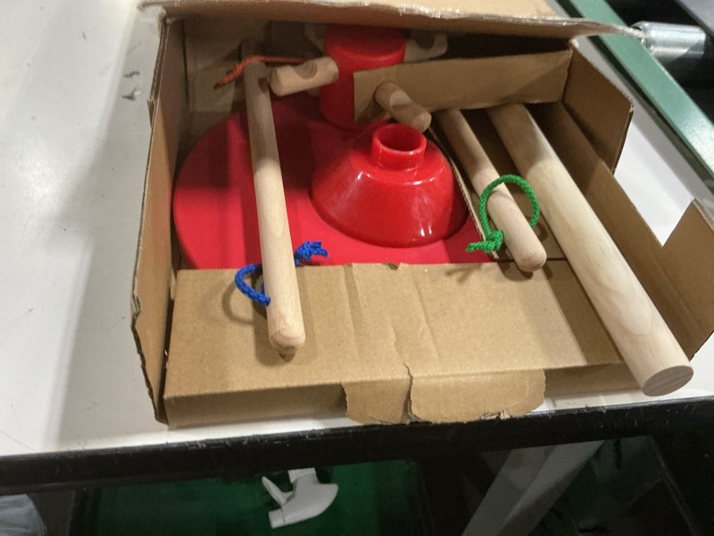 Condition photo showing New/Like New for melissa & doug dust sweep mop 6-piece pretend play set, toddler toy cleaning, pretend play home cleaning, kids broom and mop set for ages 3+