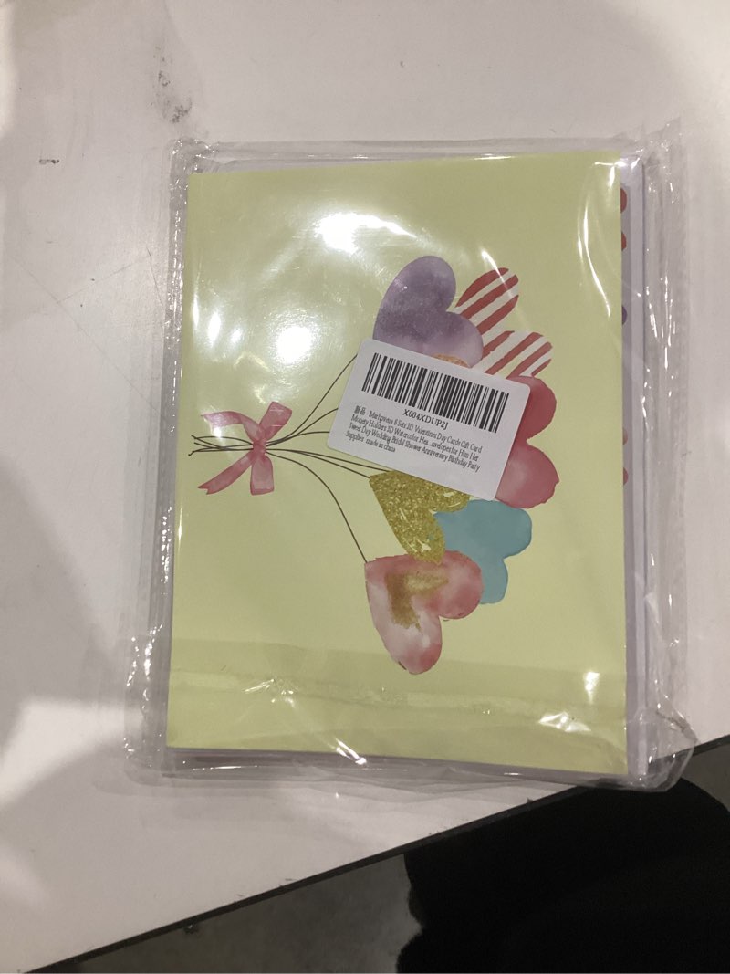 Condition photo showing New/Like New for 6 Sets Pop Up 3D Valentine's Day Gift Card Holders 3D Red Pink Candy Hearts Greetings Cards with Envelopes for Him Her Coworkers Teacher Sweet Day Wedding Bridal Shower Anniversary Birthday