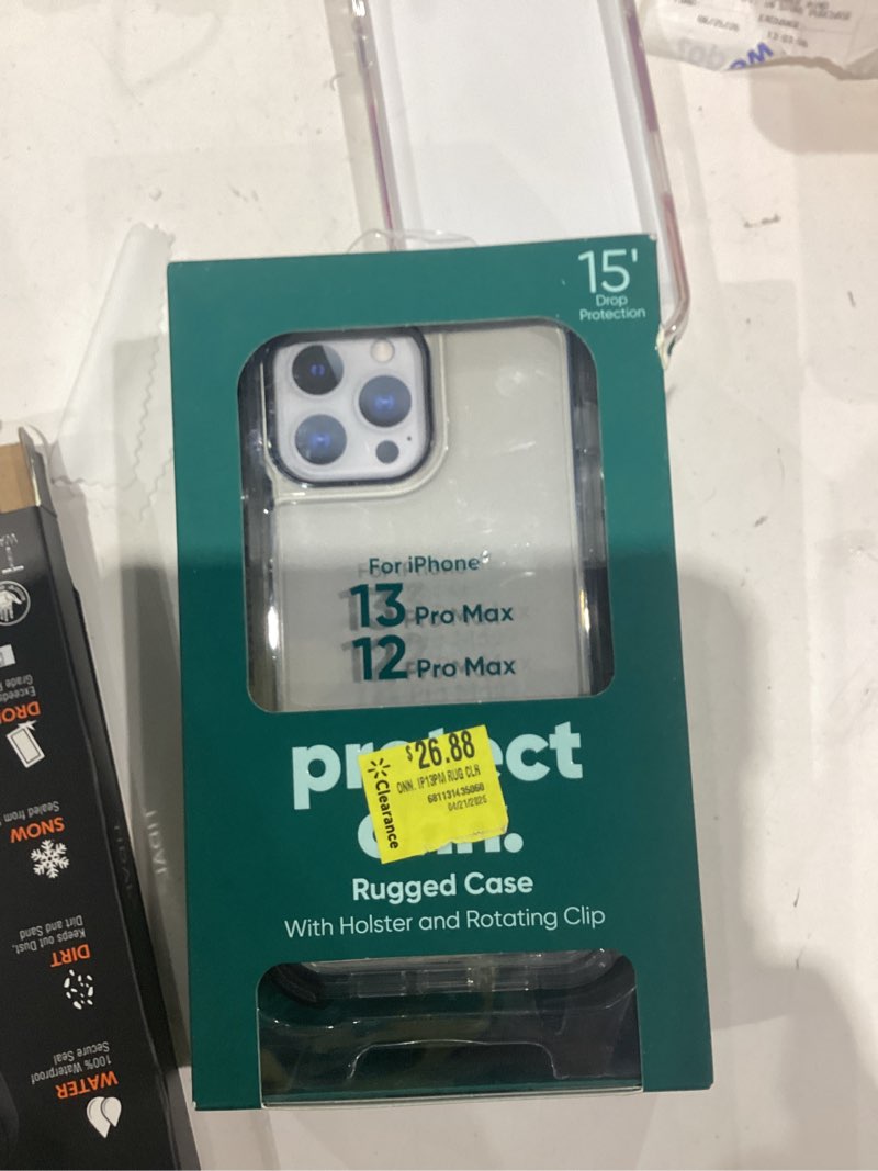 Condition photo showing Good Condition for onn. rugged phone case with holster for iphone 13 pro max / iphone 12 pro max - clear