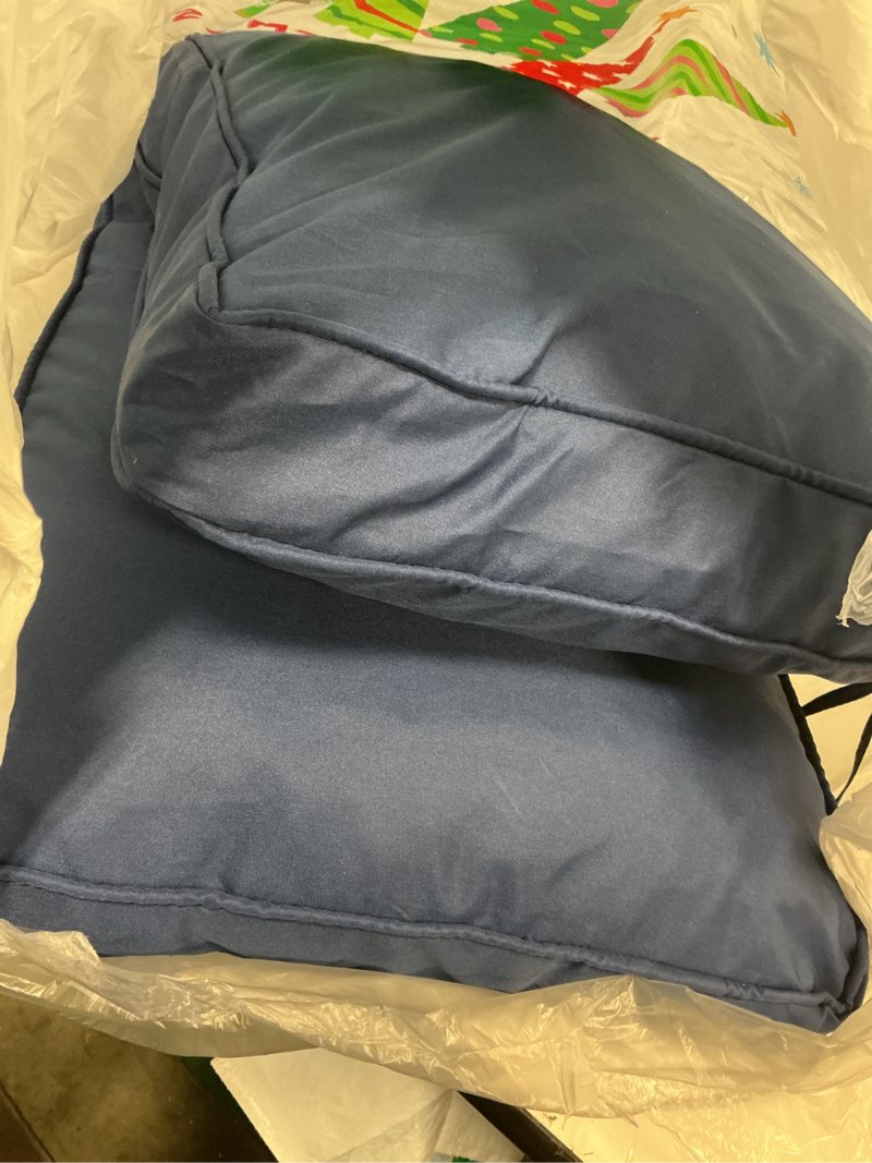 Condition photo showing Good Condition for outdoor bench cushion waterproof 48"x18" – fade-resistant patio furniture cushion with ties for porch swing, loveseat, or indoor bench replacement, navy blue 48'' x 18'' navy