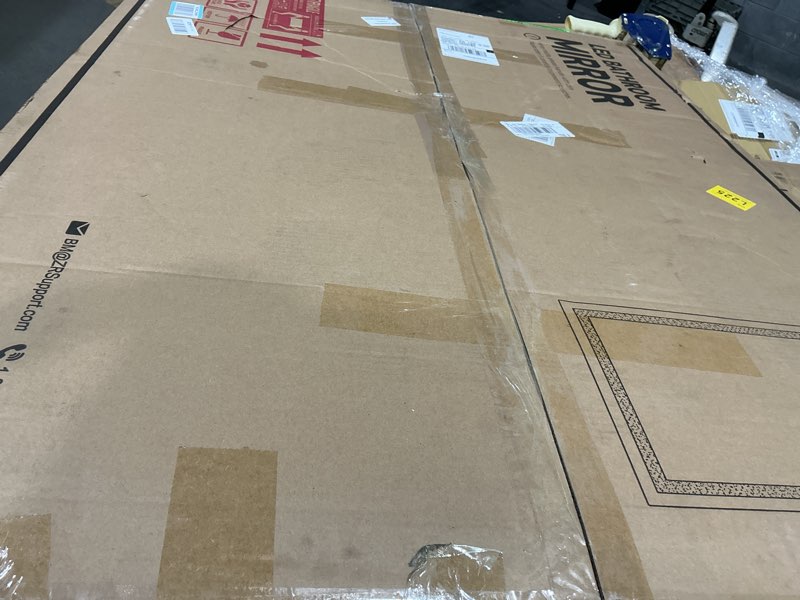 Condition photo showing New/Like New for keonjinn 48" x 36" lighted mirror for bathroom wall, led mirror with frontlit & backlit, bathroom mirror with lights, dimmable 3-color lights, hd tempered glass, ul-listed led driver frontlit & backlit 36"l x 48"w