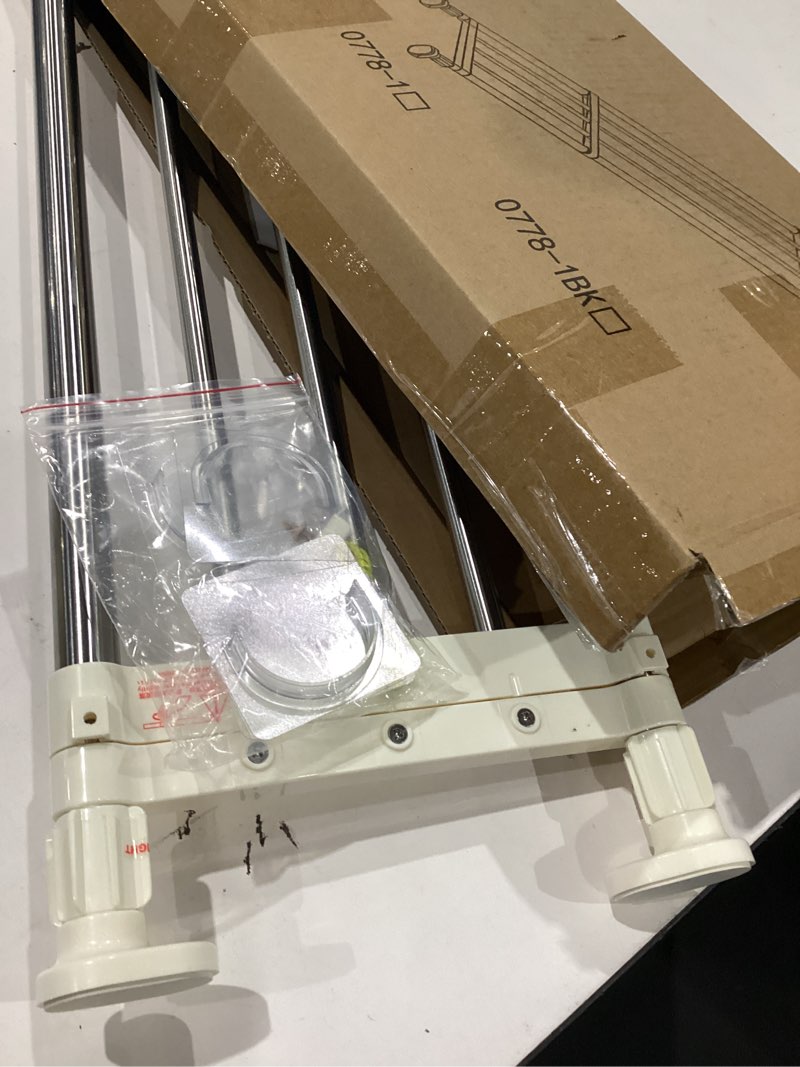 Condition photo showing Good Condition for baoyouni tension shelf adjustable closet rod space saving wardrobe clothes dividers ivory, 33.07-46.26 inches (33.07-46.26) in