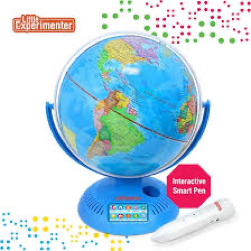 little experimenter interactive 9” globes for kids, globe & wireless smart pen, easter gifts for kid