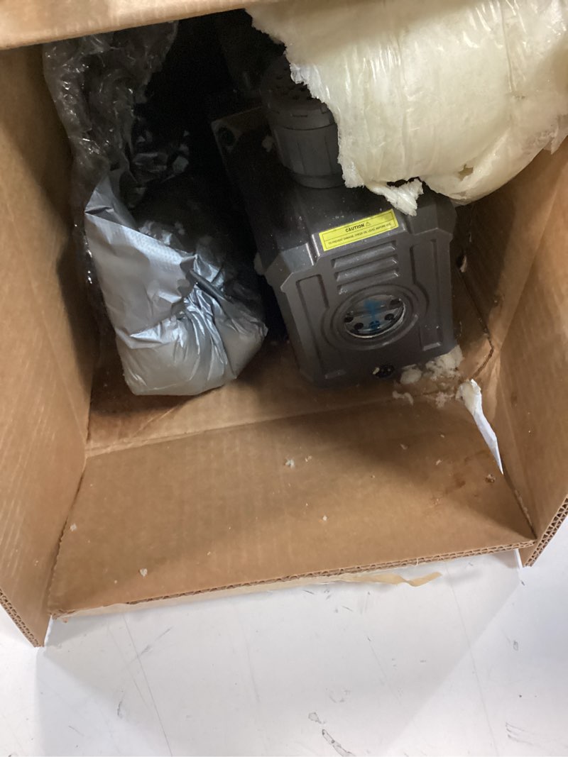 Condition photo showing As Is for Orion Motor Tech 2 Stage Vacuum Pump, 9 cfm 3/4 hp HVAC Rotary Vane Vacuum Pump with 1.5 Micron Ultimate Vacuum, Two Stage Air Vacuum Pump for R22 R134a R410a HVAC Servicing