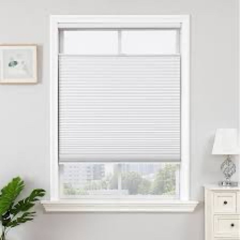 Joydeco No Tools No Drill Window Blinds for Indoor Windows, Blackout Shades Cellular Shades Cordless