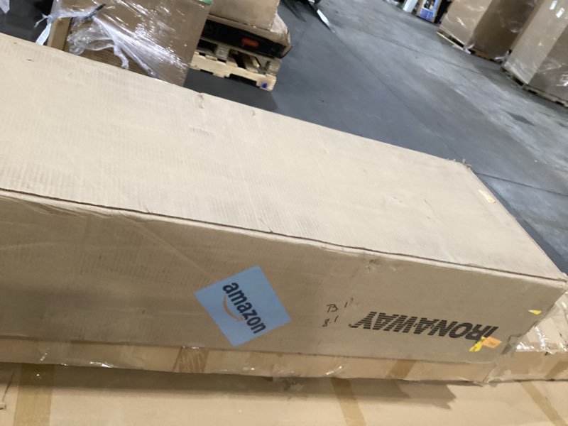 Condition photo showing As Is for Iron-A-Way Built-In Ironing Center with 42 Inch Ironing Board, Hot Iron Storage and Flat White Door-NE42FWU