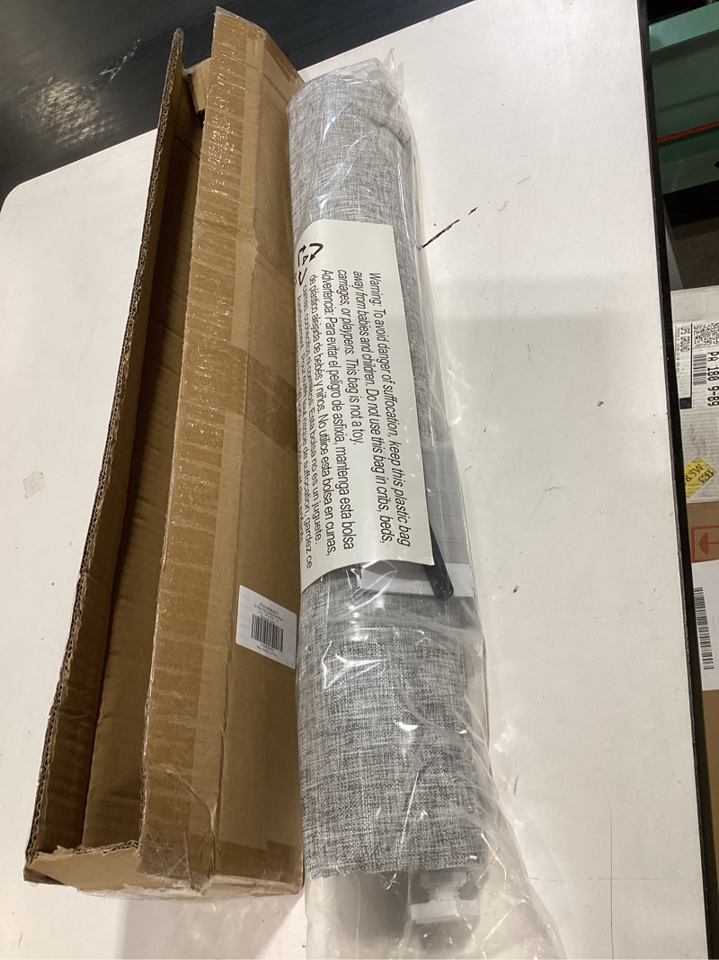 Condition photo showing New/Like New for lazblinds no tools no drill cordless roman shades for windows, blackout thermal insulated uv blocking window blinds, lightweight fabric blinds for indoor windows, 25" w x 60" h, blackout - grey grey 25" w x 60" h