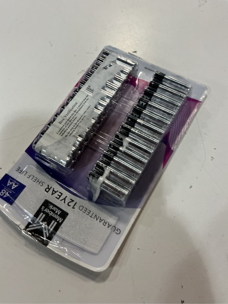 Condition photo showing New/Like New for member's mark alkaline aa batteries (48 pack)