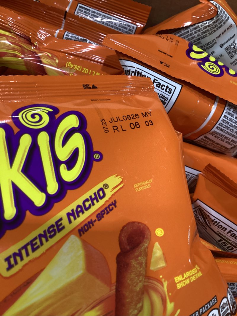 Condition photo showing Good Condition for takis intense nacho 40 pc / 1 oz multipack - cheddar cheese flavored non-spicy rolled tortilla chips - individual bags, perfect for tailgates, parties, lunchboxes or lunches intense nacho 40 count (pack of 1)