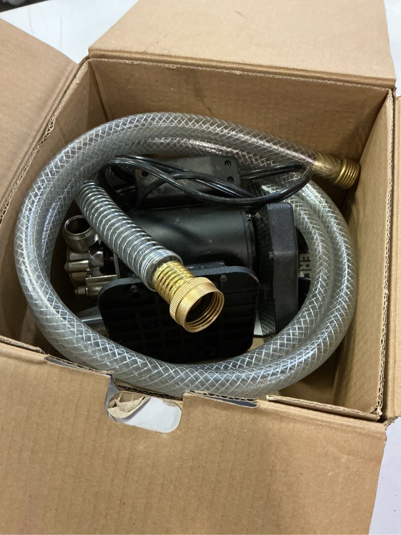 Condition photo showing As Is for 1/10 hp 12-volt utility transfer pump