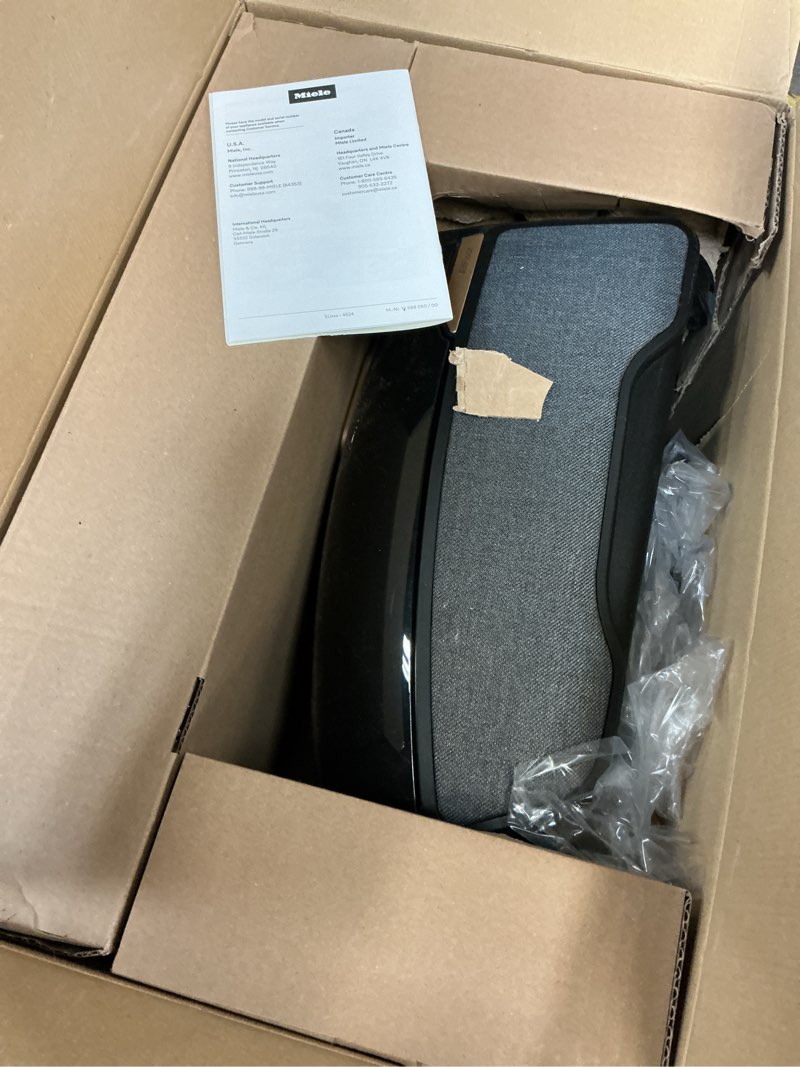 Condition photo showing As Is for NEW Miele Guard L1 AllFloor Bagged Canister Vacuum Cleaner with AirClean Plus Filter, AllTeQ Universal Floorhead, and AllFloor Floorbrush, LED Display Panel, in Obsidian Black/Rose Gold Miele Guard L1 Obsidian Black/Rose Gold