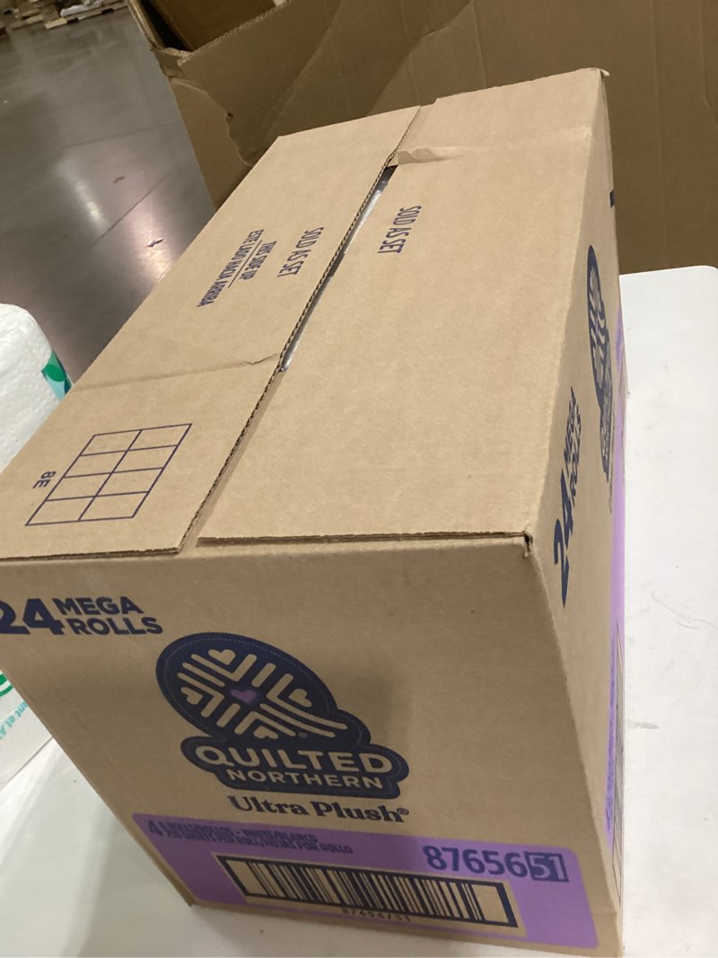 Condition photo showing New/Like New for quilted northern ultra plush toilet paper 24 mega rolls 255 sheets/roll