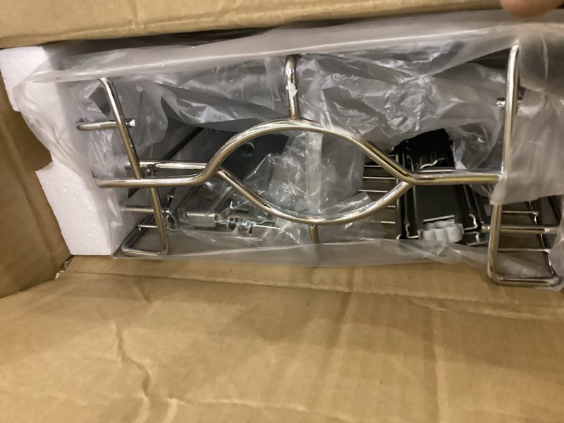 Condition photo showing New/Like New for DINDON 2 Tier Pull Out Cabinet Organizer (11"W X 21"D), Double Tier Wire Basket Slide Out Shelf Storage for Kitchen Base Cabinet Organization ?for Kitchen, Pantry, Bathroom, Chrome Chrome 11'' W X 21'' D