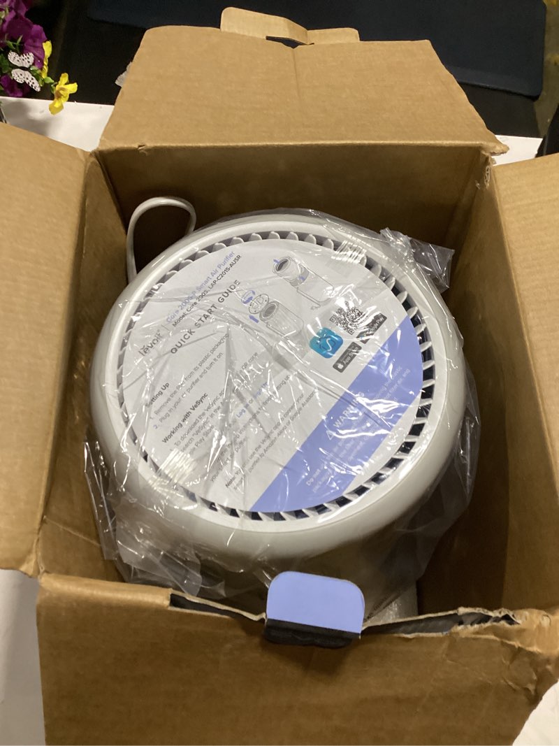 Condition photo showing Good Condition for levoit air purifier for home bedroom dorm room, smart & voice control, aham verifide, 3-in-1 filter with hepa sleep mode, for pollen, pollutants, smoke, dander, dust, core 200s-p, white cream white core 200s-p