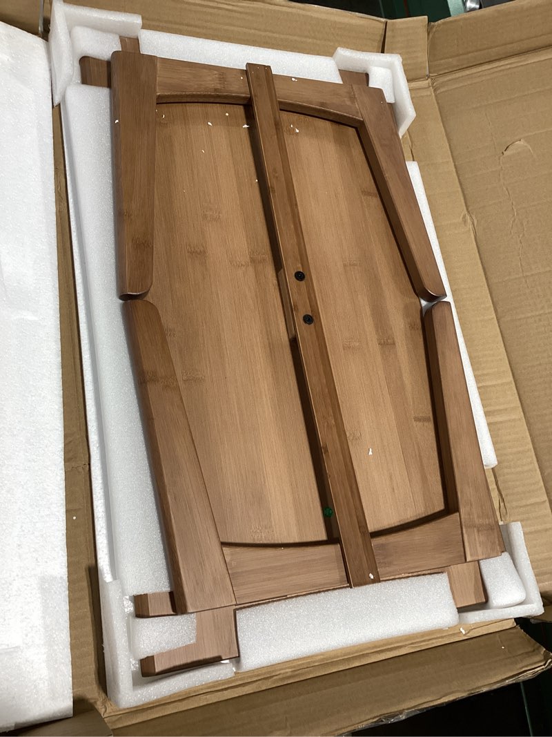 Condition photo showing Good Condition for japanese floor table no assembly required bamboo folding walnut coffee table bedroom 26x15.8x11.8in furniture low tea table for sitting on the floor walnut large