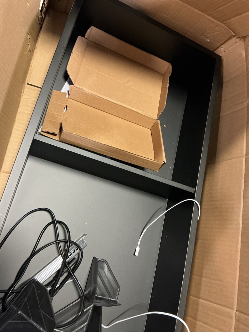 Condition photo showing Good Condition for 24 x 12 Inch LED Light Shower Niche Stainless Steel Niche No Tile Needed with Light Double Layer Recessed Wall Niche Insert Shower Niche Shower for Bathroom Storage(Black)