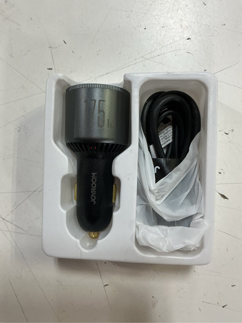 Condition photo showing Good Condition for joyroom 175w usb c car charger [gan] 3-port fast car charger with usb-c cable, car charger usb c fast charge for iphone 17/16/15 pro max, samsung s26/25 ultra, pixel 10 pro, macbook, ipad and more 175w-black