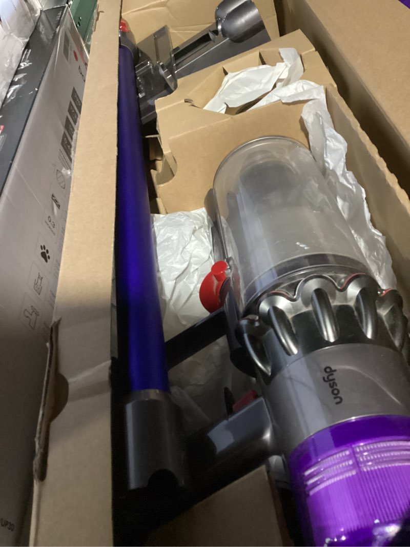 Condition photo showing As Is for dyson v11 origin cordless vacuum, 185aw, 3 power modes, up to 60 minutes,² deep cleans hard floors and carpets, detangles pet hair, converts to handheld