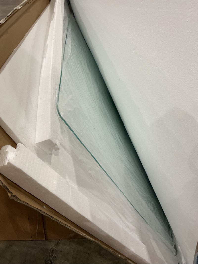 Condition photo showing Good Condition for glass chair mat, heavy duty hard floor mat with round corner and polished edge, office chair mat for carpet office home hardwood floor desk