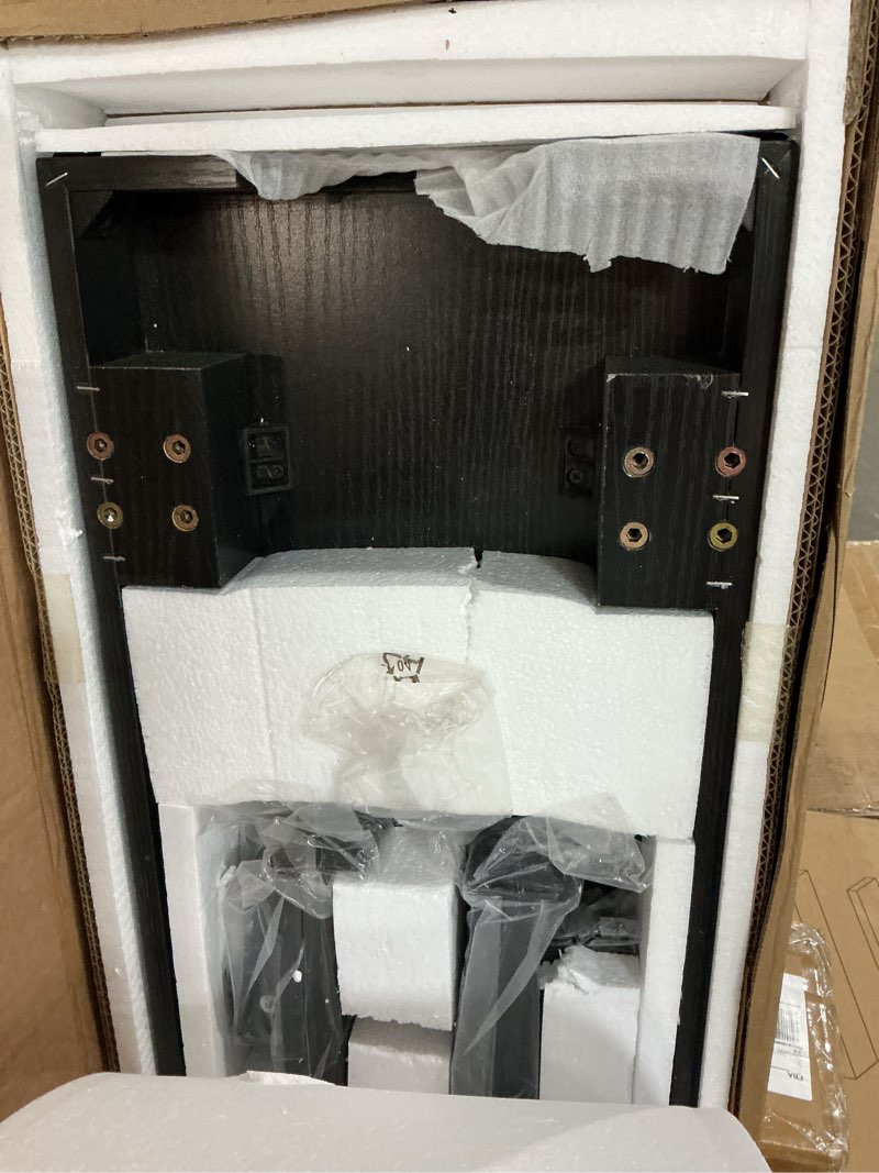 Condition photo showing New/Like New for huuger entryway console table with charging station, usb-c port, 53.9 inch sofa table with metal legs, entry hallway table with deeper desktop, modern behind couch table, black 12.5"d×53.9"w×31.5"h black
