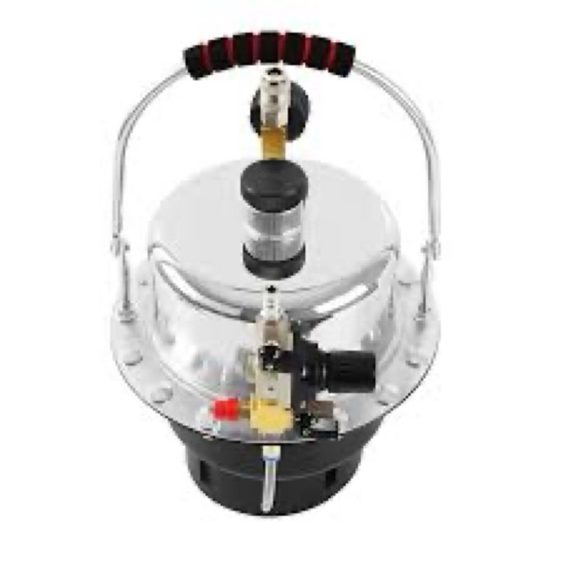 TECPO Brake Bleeder 5 Litre Compressed Air Brake Bleeder + Car Adaptor 17 Pieces