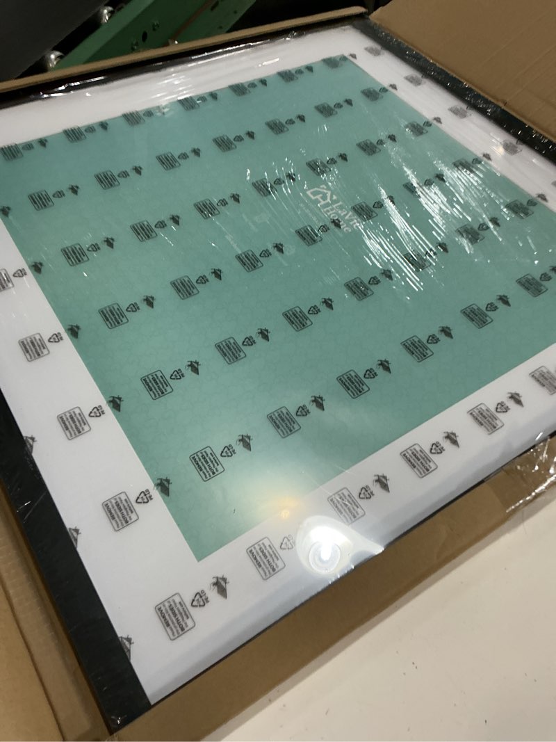 Condition photo showing New/Like New for lavie home 30 x 30 picture frame black poster frame, display pictures 24x24 with mat or 30x30 without mat, frame and polished plexiglass, suitable for photos, artworks, posters 30x30 black