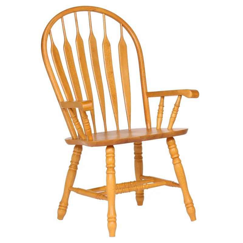 Haldan Solid Wood Windsor Back Arm Chair