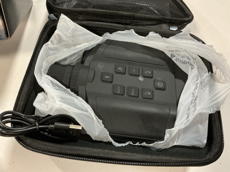 Condition photo showing New/Like New for night vision goggles for adults, 3.99" hd screen, 10000mah rechargeable night vision binoculars with 64gb card for hunting camping surveillance dark gray