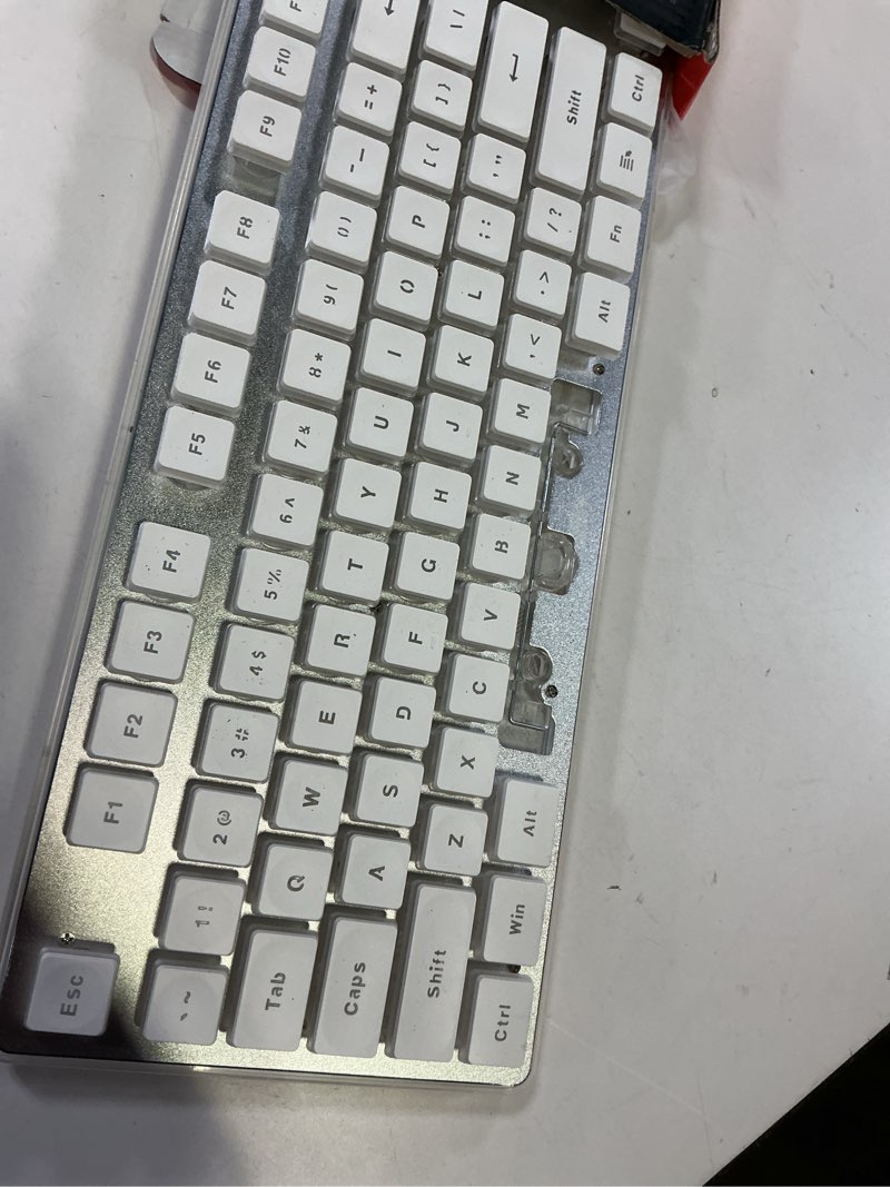 Condition photo showing Good Condition for SEUNKWANG EWEADN X7S Wireless Keyboard with White Backlit, Metal Panel, 2.4G Rechargeable Computer Keyboard Silent Light up Full Size Cute Keyboards for Win & MAC - Pink