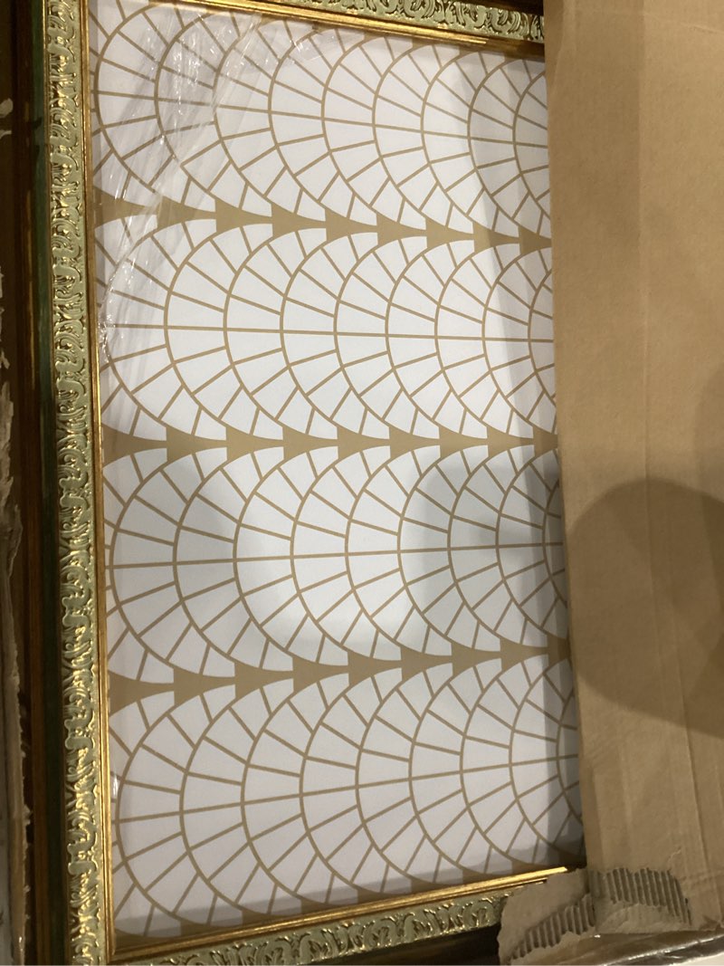 Condition photo showing Good Condition for violabbey 18x24 poster frame green, vintage photo frames ornate without mat for wall hanging green 18x24