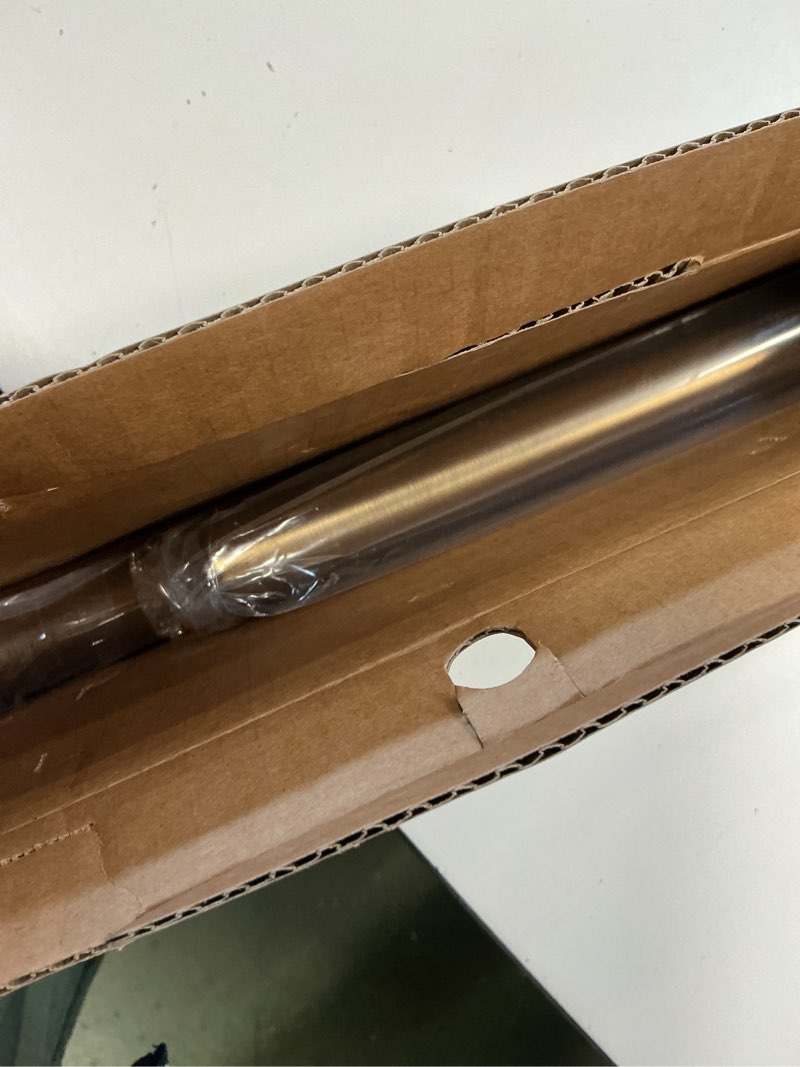 Condition photo showing As Is for Ivilon Drapery Window Curtain Rod - End Cap Style Design 1 Inch Pole. 72 to 144 Inch Color Warm Gold 72 to 144 in.