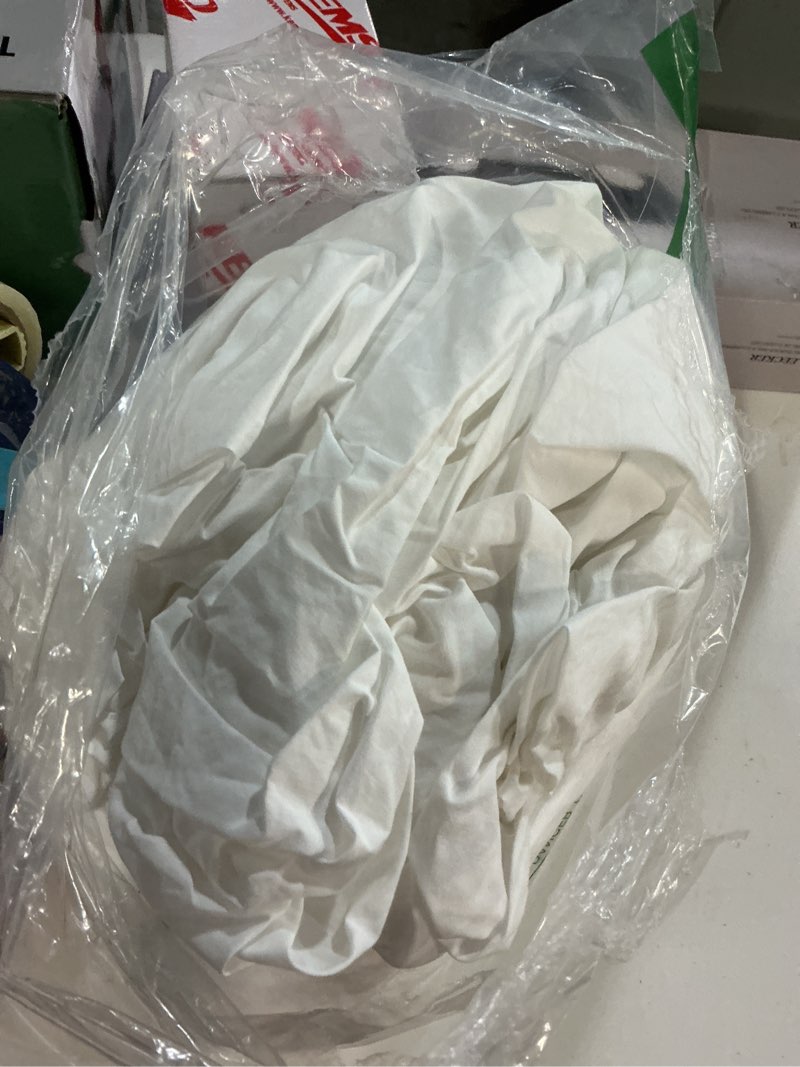 Condition photo showing As Is for lane linen california king sheet set – long-staple 100% cotton, pre-washed sheets in crisp percale weave, soft breathable fabric crafted for luxury comfort, fade resistant, 15” deep pocket – white california king white