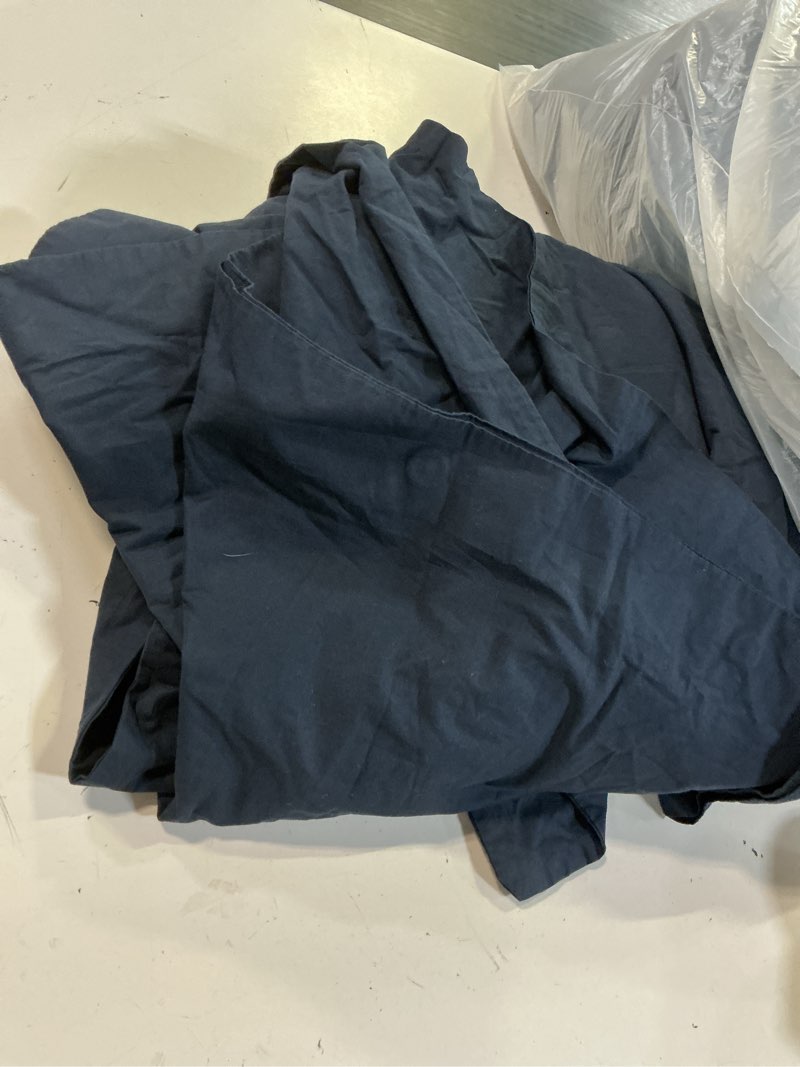 Condition photo showing Good Condition for  quince organic crisp percale deluxe bedding bundle navy  king /cal king 