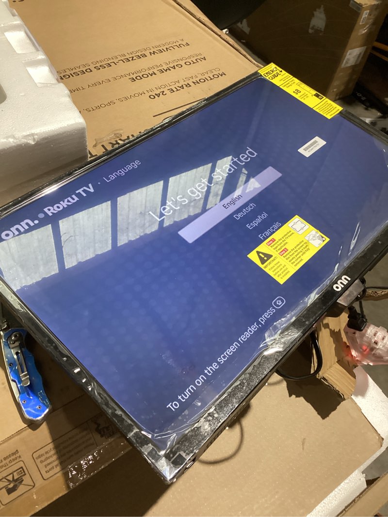 Condition photo showing New/Like New for ONN 32-inch Roku Smart TV LED + Free Wall Mount with Wi-Fi Connectivity and Mobile App | Flat Screen TV Compatible with Apple Home Kit | Alexa and Google Assistant(Renewed) 32 Inch TV + Wall mount