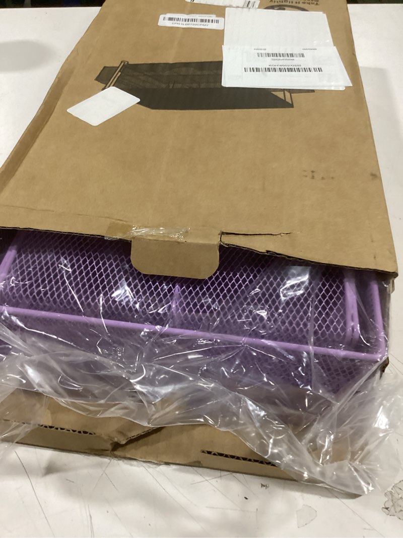 Condition photo showing Good Condition for opnice desk organizers and accessories, 2-tier computer monitor stand riser with drawer and 2 pen holders, laptop stand, office desk accessories & office decor for women, purple purple 1-pack